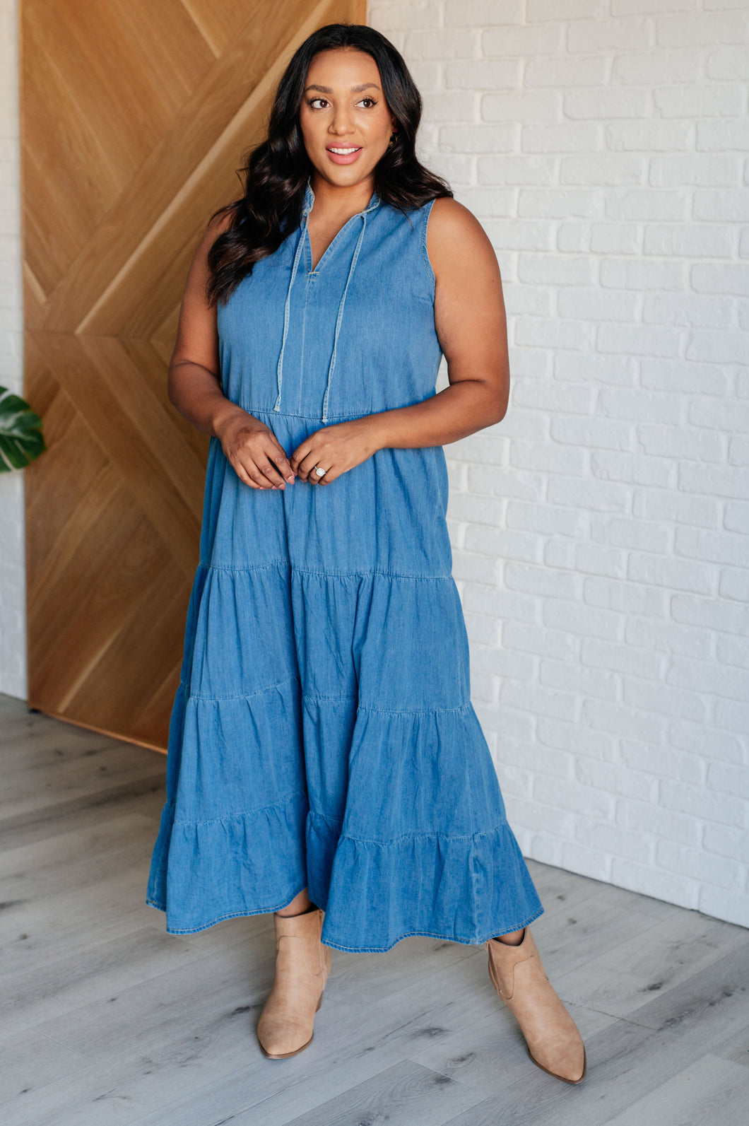 ONE ELEVEN NORTH Perfect Choice Denim Maxi Dress