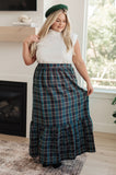 JODIFL Plaid Perfection Maxi Skirt