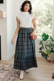 JODIFL Plaid Perfection Maxi Skirt