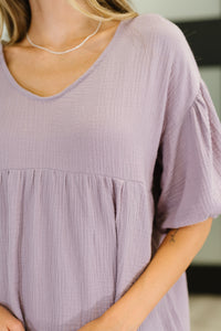 ONE ELEVEN NORTH Pleasantly Perfect Bubble Sleeve Peasant Blouse