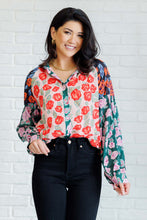 Load image into Gallery viewer, ONE ELEVEN NORTH Presupposed Ideas Mixed Print Button Up Blouse