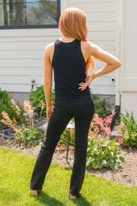 Annie Wear Previous Engagement Halter Neck Sweater Tank in Black