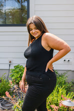 Load image into Gallery viewer, Annie Wear Previous Engagement Halter Neck Sweater Tank in Black