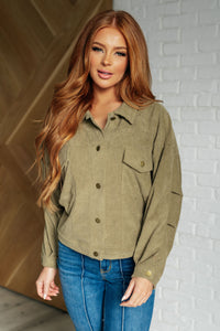 Andree By Unit Primrose Corduroy Jacket in Olive