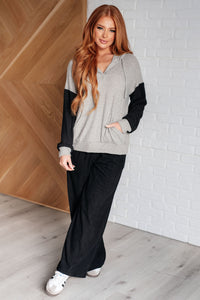 Sew In Love Pull Up Your Sleeves Color Block Hoodie -9/13/2024