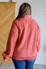 Load image into Gallery viewer, VERY J Quite the Impression Half Zip Pullover in Rust