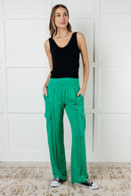 Load image into Gallery viewer, RAE MODE Race to Relax Cargo Pants in Emerald Green