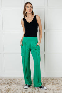 RAE MODE Race to Relax Cargo Pants in Emerald Green