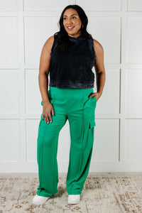 RAE MODE Race to Relax Cargo Pants in Emerald Green