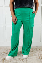 Load image into Gallery viewer, RAE MODE Race to Relax Cargo Pants in Emerald Green