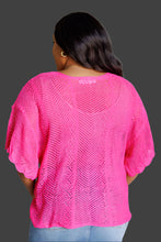 Load image into Gallery viewer, Open Knit Top Back
