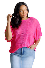 Load image into Gallery viewer, Open Knit Top Front
