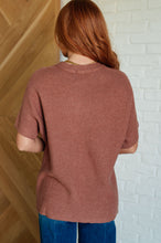 Load image into Gallery viewer, One Eleven North Relaxing Away Dolman Sleeve Knit Top in Coffee