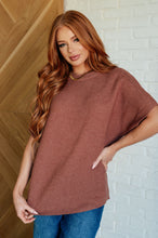 Load image into Gallery viewer, One Eleven North Relaxing Away Dolman Sleeve Knit Top in Coffee