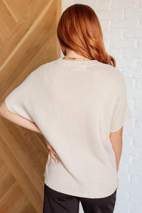 ONE ELEVEN NORTH Relaxing Away Dolman Sleeve Knit Top in Taupe