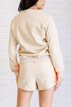 Load image into Gallery viewer, One Eleven North Retro Rainbow Shorts Set in Tan
