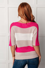 Load image into Gallery viewer, One Eleven North Rows Of Rose Short Sleeve Knit Top