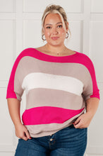 Load image into Gallery viewer, One Eleven North Rows Of Rose Short Sleeve Knit Top