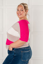 Load image into Gallery viewer, One Eleven North Rows Of Rose Short Sleeve Knit Top