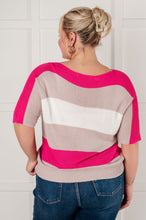 Load image into Gallery viewer, One Eleven North Rows Of Rose Short Sleeve Knit Top