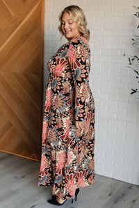 ONE ELEVEN NORTH Send it Over Faux Wrap Maxi Dress