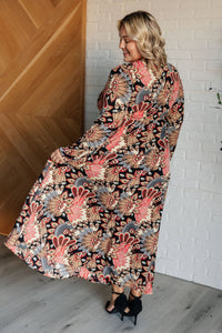 ONE ELEVEN NORTH Send it Over Faux Wrap Maxi Dress