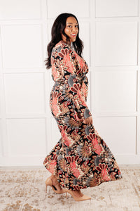 ONE ELEVEN NORTH Send it Over Faux Wrap Maxi Dress