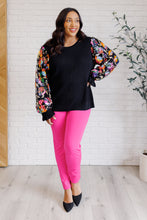 Load image into Gallery viewer, HAPTICS She is the Party Floral Sequins Mesh Sleeve Top