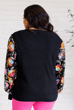 Load image into Gallery viewer, HAPTICS She is the Party Floral Sequins Mesh Sleeve Top