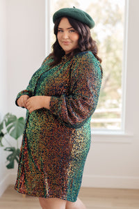 Jodifl Shimmering Splendor Sequin Shirt Dress