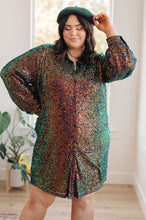 Load image into Gallery viewer, Jodifl Shimmering Splendor Sequin Shirt Dress