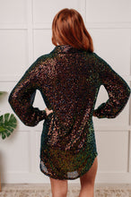 Load image into Gallery viewer, Jodifl Shimmering Splendor Sequin Shirt Dress