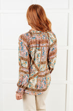 Load image into Gallery viewer, ONE ELEVEN NORTH Show and Tell Mixed Print Peasant Blouse