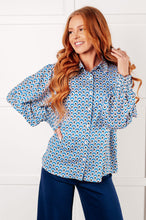 Load image into Gallery viewer, ONE ELEVEN NORTH Skies Above Patterned Button Up Shirt