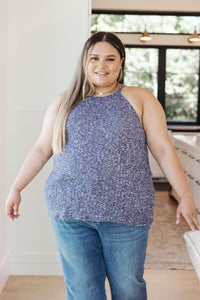 HAPTICS Small Talk Ribbed Halter Top