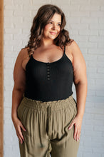 Load image into Gallery viewer, ONE ELEVEN NORTH Snap it Up Spaghetti Strap Bodysuit