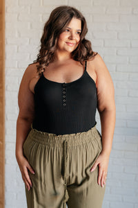 ONE ELEVEN NORTH Snap it Up Spaghetti Strap Bodysuit