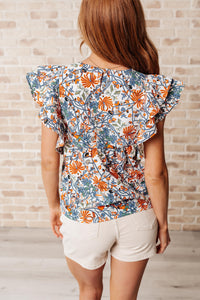 ONE ELEVEN NORTH Something Peaceful Flutter Sleeve Blouse