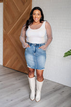 Load image into Gallery viewer, WHITE BIRCH Something to Love Mesh Top