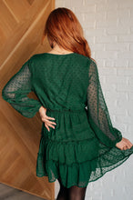 Load image into Gallery viewer, Andree By Unit Starlit Glow V-Neck Tiered Dress in Hunter Green