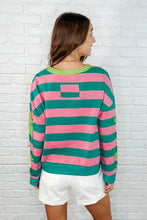 Load image into Gallery viewer, ONE ELEVEN NORTH Stars On Stripes Patchwork Striped Sweatshirt