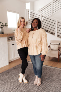 Hailey & Co Streets of Prague Top In Peach