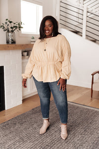 Hailey & Co Streets of Prague Top In Peach