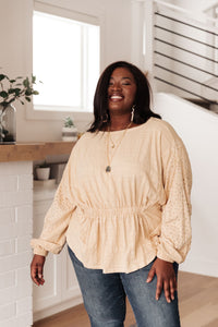 Hailey & Co Streets of Prague Top In Peach