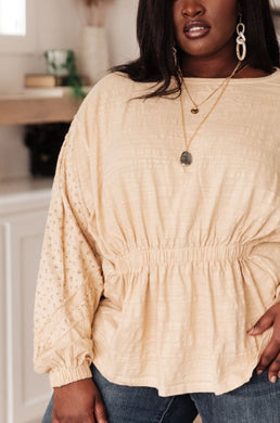 Hailey & Co Streets of Prague Top In Peach