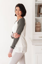 Load image into Gallery viewer, AND THE WHY Suave Stripes Raglan Top