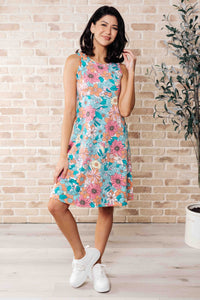 One Eleven North Summer Garden Sleeveless Swing Dress