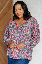 Load image into Gallery viewer, Andree By Unit Sunday Brunch Blouse in Denim Floral
