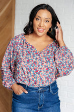 Load image into Gallery viewer, Andree By Unit Sunday Brunch Blouse in Denim Floral