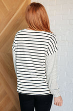 Load image into Gallery viewer, One Eleven North Super Clever Patchwork Striped Top in Ivory